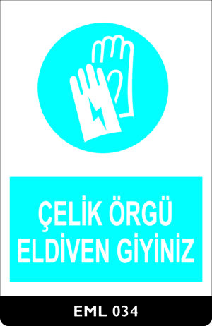Çelik Örgülü Eldiven Giyiniz EML034