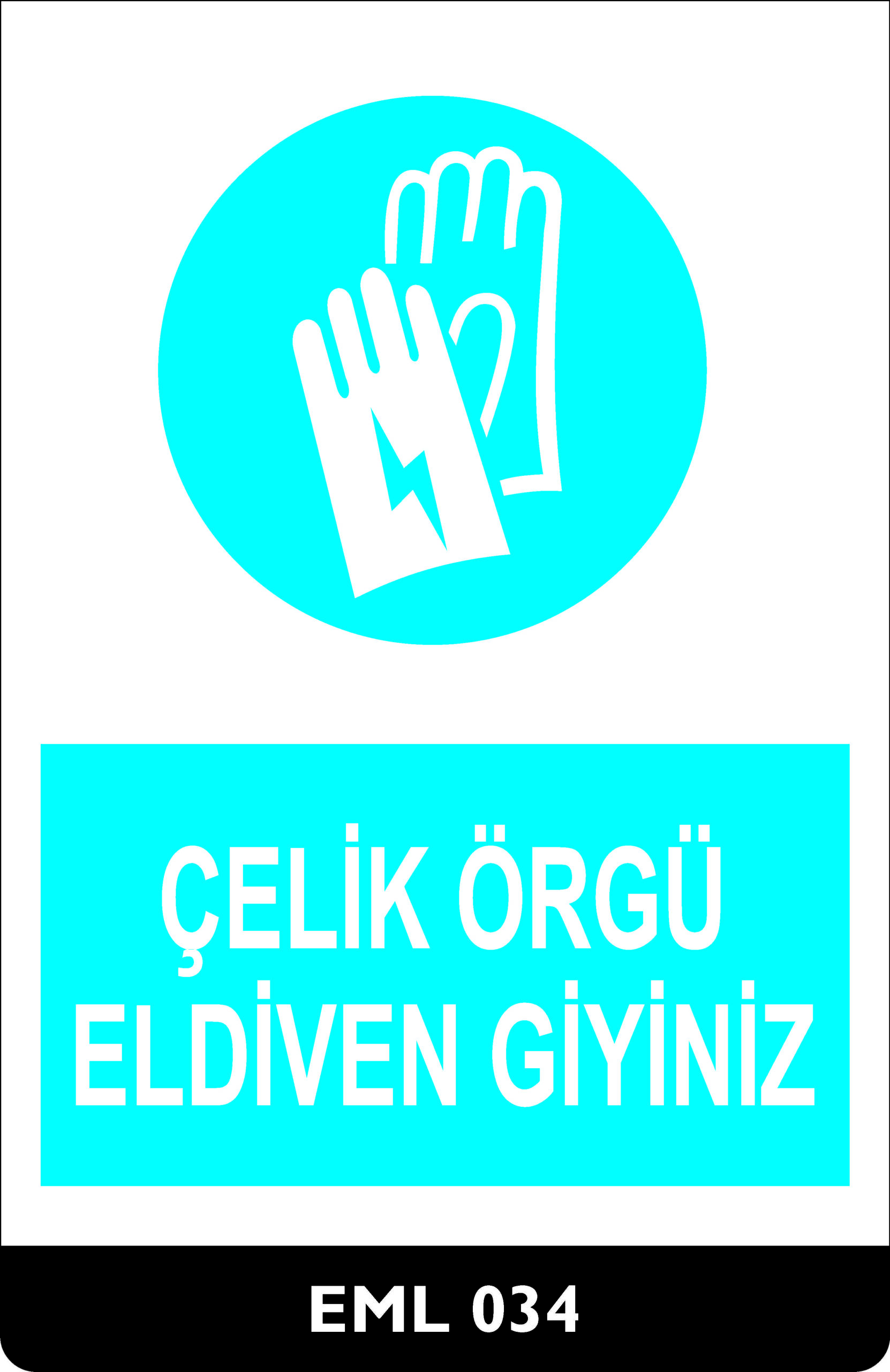 Çelik Örgülü Eldiven Giyiniz EML034