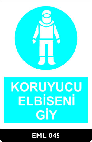 Koruyucu Elbiseni Giy EML045