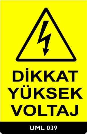 Dikkat Yüksek Voltaj UML039